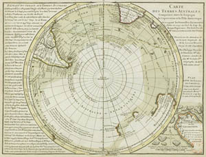 Антарктика, остров Буве, карта 1739 г.